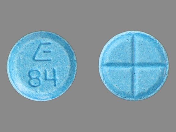E 84 Pill Images (Blue / Round)