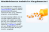 What Medicines Are Available For Allergy Prevention?