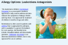 Allergy Options: Leukotriene Antagonists