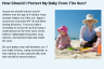 How Should I Protect My Baby From The Sun? How Should I Protect My Baby From The Sun?