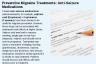 Preventive Migraine Treatments: Anti-Seizure Medications Preventive Migraine Treatments: Anti-Seizure Medications