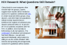 HCV Research: What Questions Still Remain?