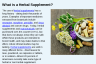 What is a Herbal Supplement?