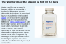 The Wonder Drug: But Aspirin is Not for All Pets