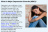 What is Major Depressive Disorder (MDD)?