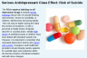 Serious Antidepressant Class Effect: Risk of Suicide