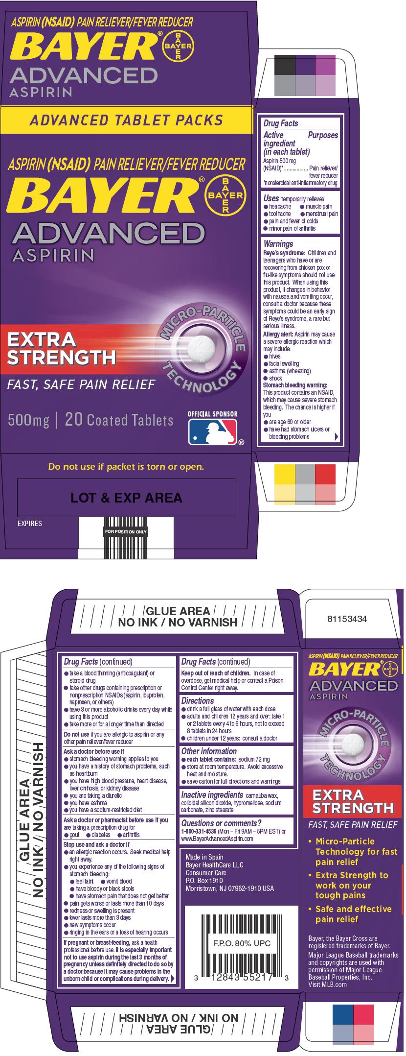Bayer Advanced Aspirin Extra Strength (tablet) Bayer HealthCare LLC