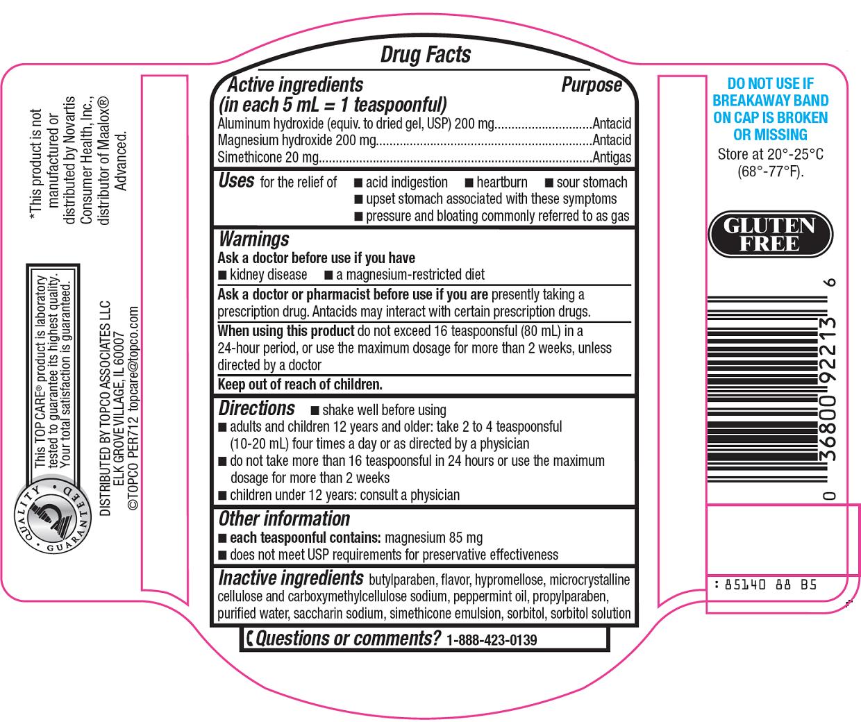 Topcare Antacid (liquid) Topco Associates LLC