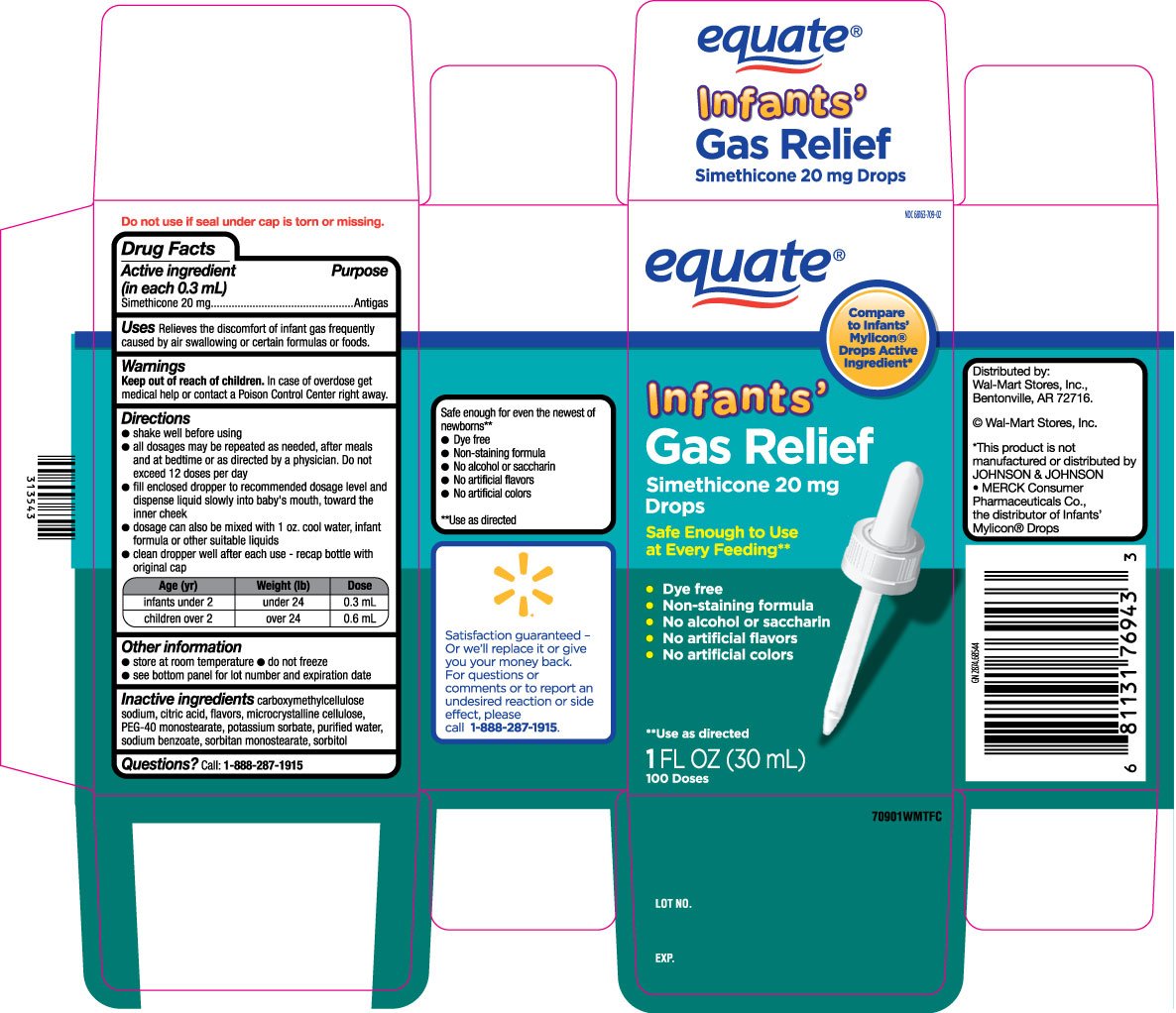 Equate infants gas relief (emulsion) Raritan Pharmaceuticals Inc