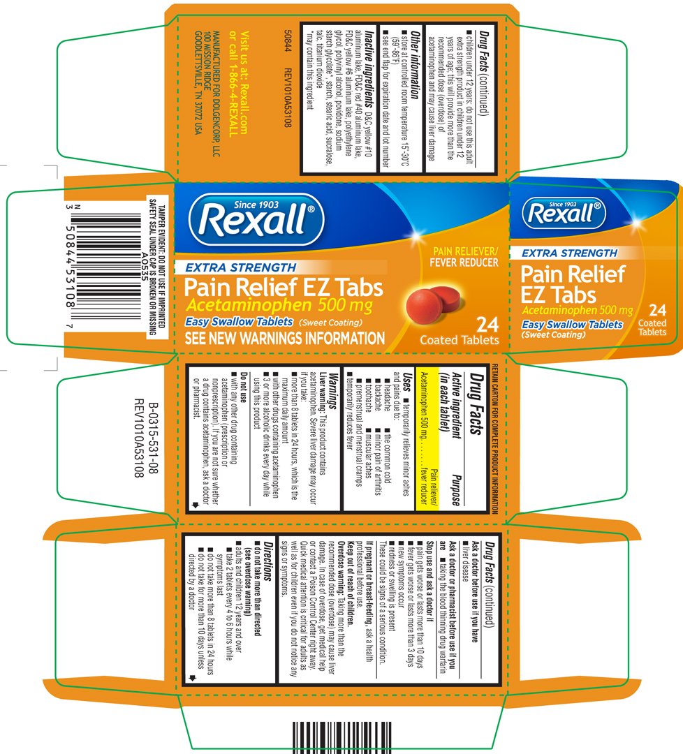 Pain Relief EZ tabs Extra Strength (tablet, film coated) DOLGENCORP, LLC