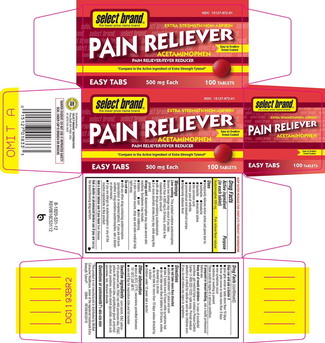 Pain Reliever Extra Strength Non Aspirin (tablet, film coated) L&R