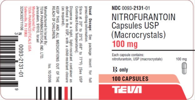 Nitrofurantoin Monohydrate 100 Mg