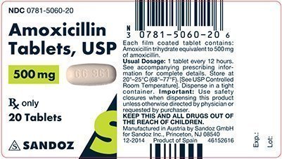 do you need a prescription for amoxicillin 500