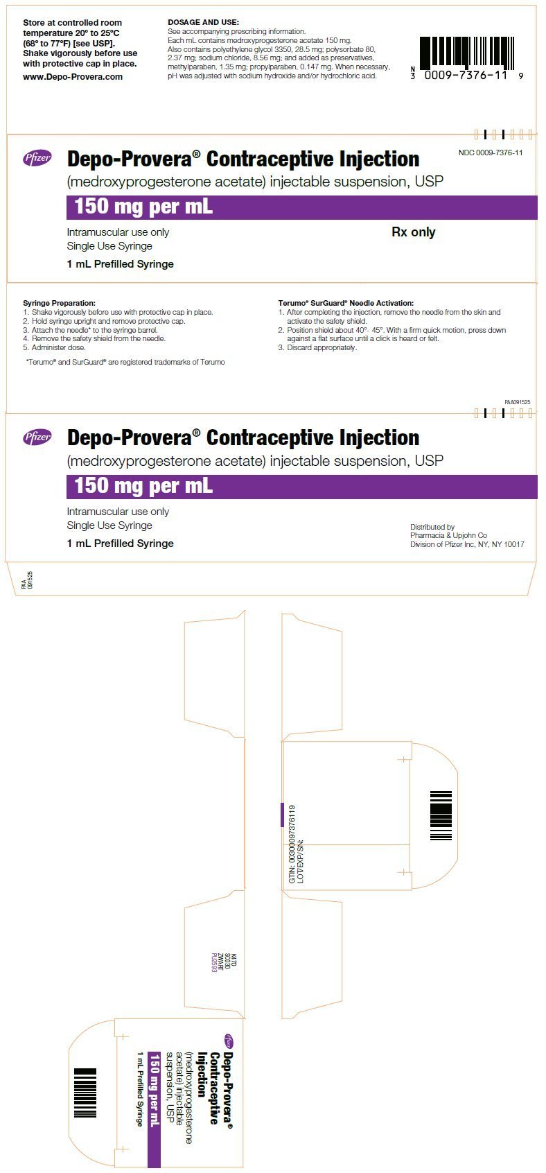 Depo Provera Injection Chart