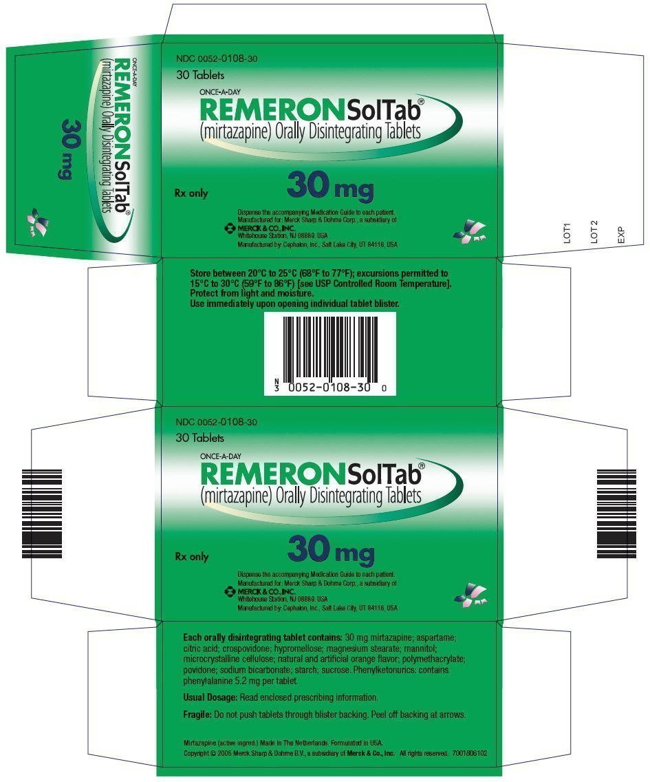 RemeronSolTab FDA prescribing information, side effects and uses