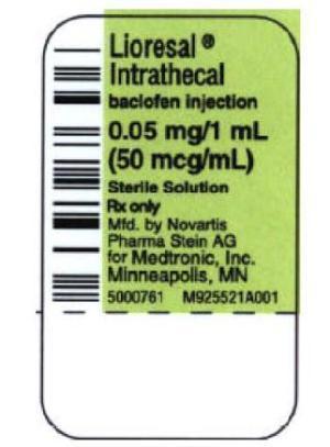 Lioresal Intrathecal Refill Kit