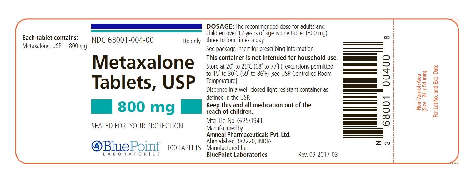 Metaxalone FDA prescribing information, side effects and uses