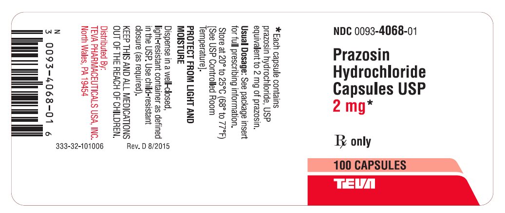 Prazosin - FDA prescribing information, side effects and uses