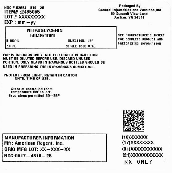 Nitroglycerin Injection FDA prescribing information, side effects and