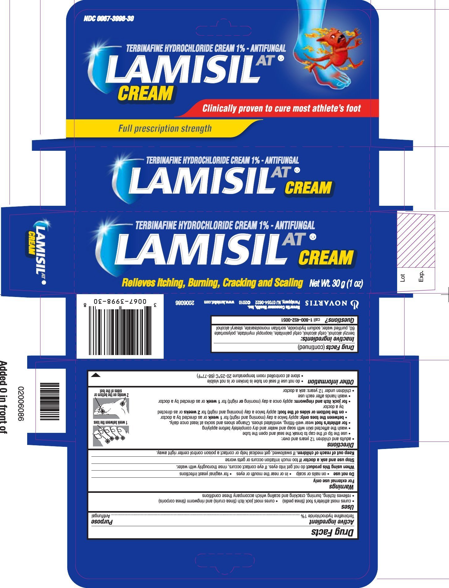 Lamisil AT Cream - FDA prescribing information, side effects and uses