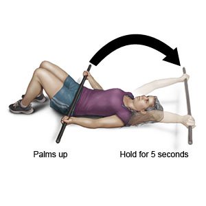 Arm Stretches Lying 2