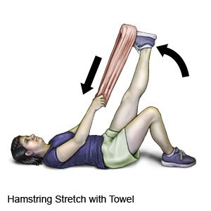 Hamstring Stretch with Towel
