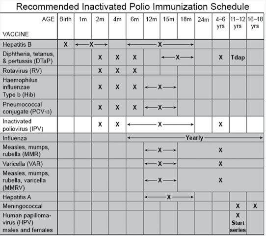 Recommended Polio Immunization Schedule