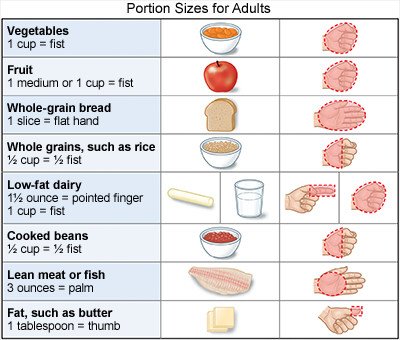 Measuring and estimating portion sizes