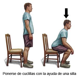 Sentadilla en una silla