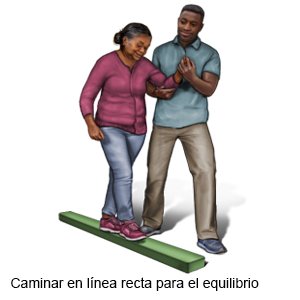 Caminar en línea recta para los mayores