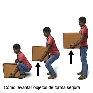 Cómo levantar objetos de forma segura