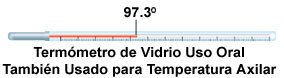 Picture of a glass axillary thermometer