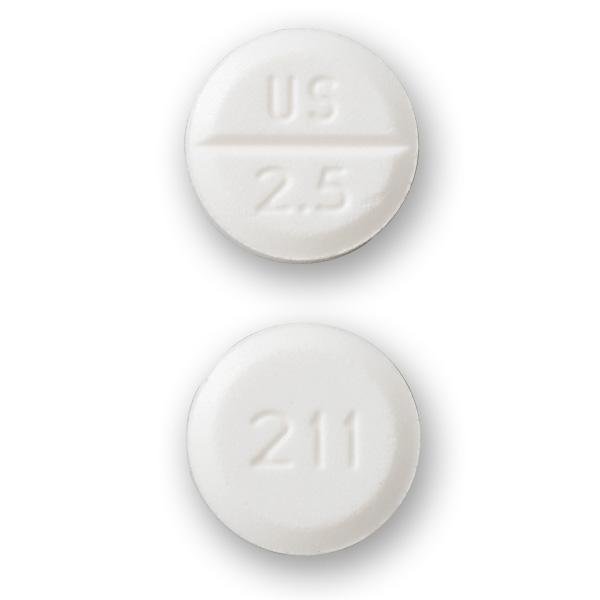 Pill US 2.5 211 White Round is Midodrine Hydrochloride