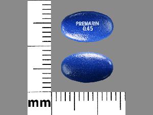 Pill PREMARIN 0.45 Blue Oval is Premarin