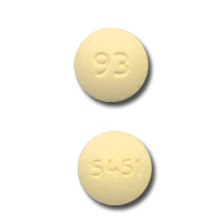 Pill 93 5451 Yellow Round is Alprazolam Extended Release