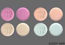 Pill GDC 126  Round is Calcium Carbonate (Chewable)