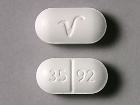 Acetaminophen and hydrocodone bitartrate 500 mg / 5 mg V 35 92 