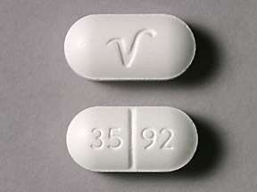 Acetaminophen and hydrocodone bitartrate 500 mg / 5 mg V 35 92