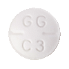 Pill GG C3 White Round is Captopril