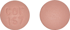 Pill cor 167 Pink Round is Glipizide and Metformin Hydrochloride