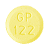 Pill GP 122 Yellow Round is Hydrochlorothiazide and Lisinopril