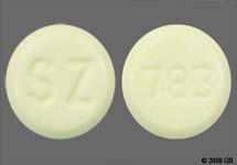 Pill SZ 783 Yellow Round is Methylphenidate Hydrochloride
