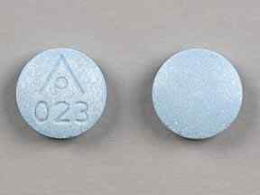 Pill AP 023 Blue Round is Diphenhydramine Hydrochloride