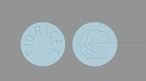 Pill FIORICET 3 head profile Blue Round is Fioricet