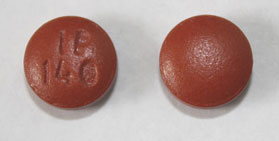 Pill IP 140 Brown Round is Ibuprofen