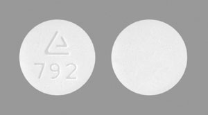 Pill Logo 792 White Round is Lovastatin