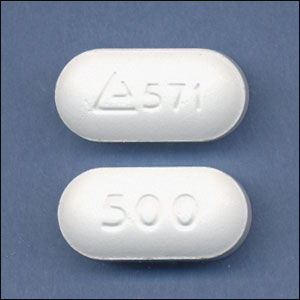 Pill Logo 571 500 White Capsule/Oblong is Metformin Hydrochloride Extended-Release