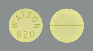 Pill WATSON 820 er aspirin og oksykodonhydroklorid aspirin 325 mg / oksykodonhydroklorid 4,5 mg / oksykodontereftalat 0,38 mg