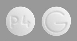 Pill P4 G White Round is Paroxetine Hydrochloride