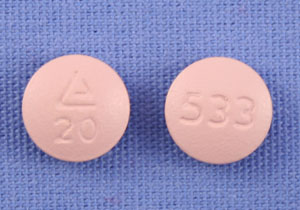 Quinapril hydrochloride 20 mg Logo 20 533